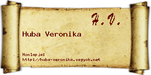 Huba Veronika névjegykártya